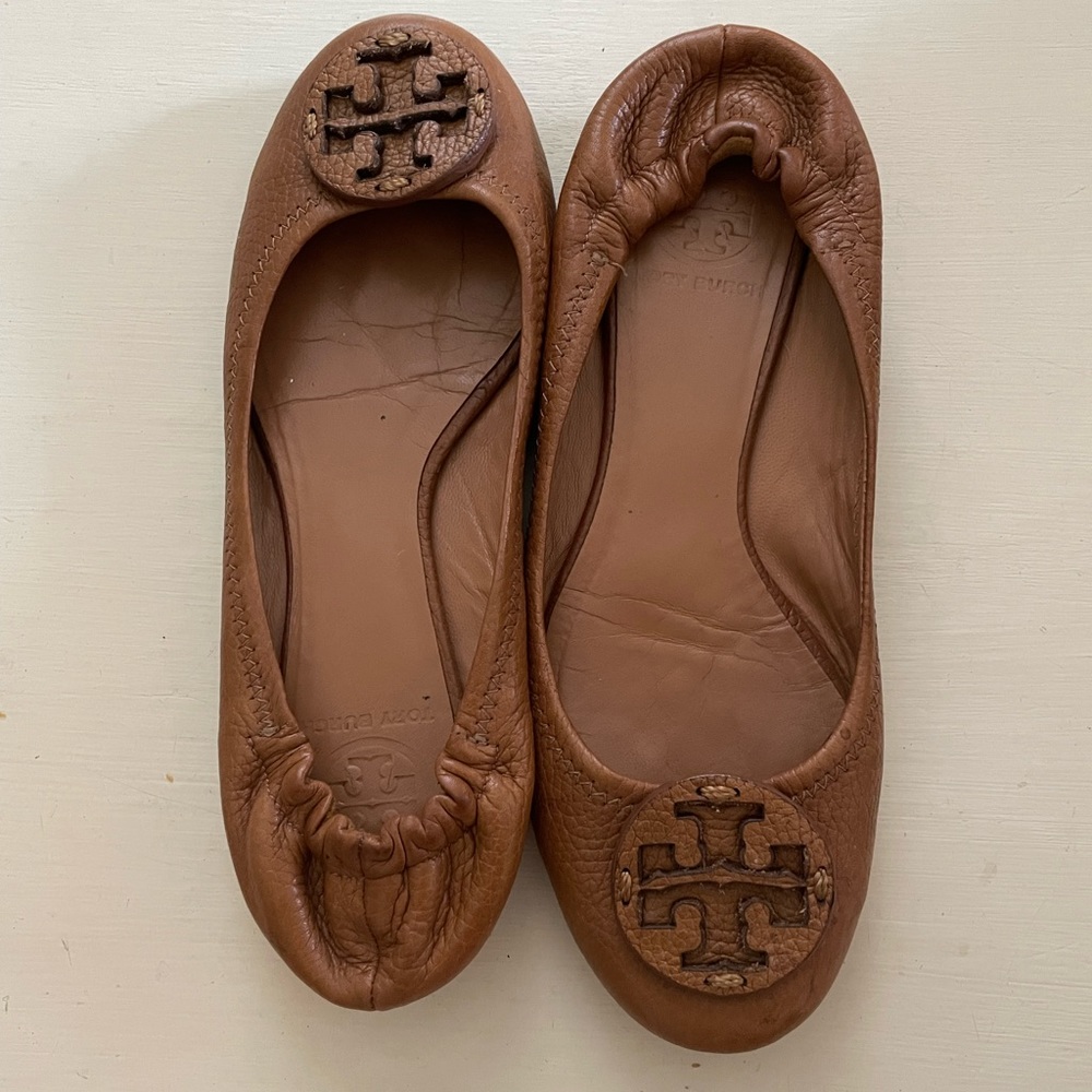 Tory Burch Brown Leather Flats